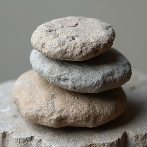 Lauzes brutes empilées